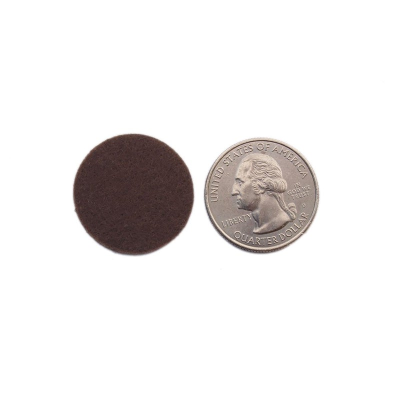 Playfully Ever After 1 Inch Brown 100pc Stiff Felt Circles - Image 2